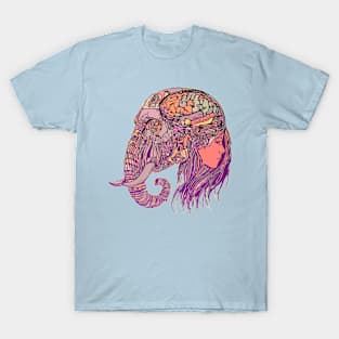 The Girl and the Elephant color variant 2 T-Shirt